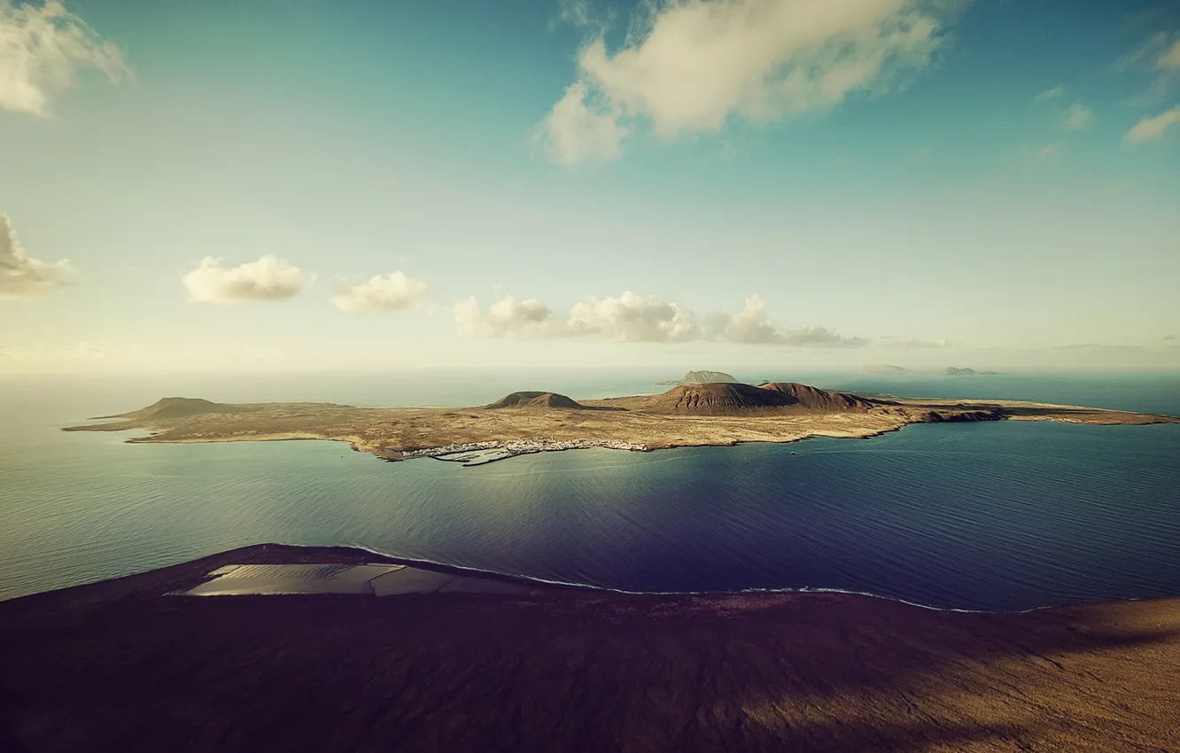 Photo wallpaper sea, the sky, the ocean, island, space