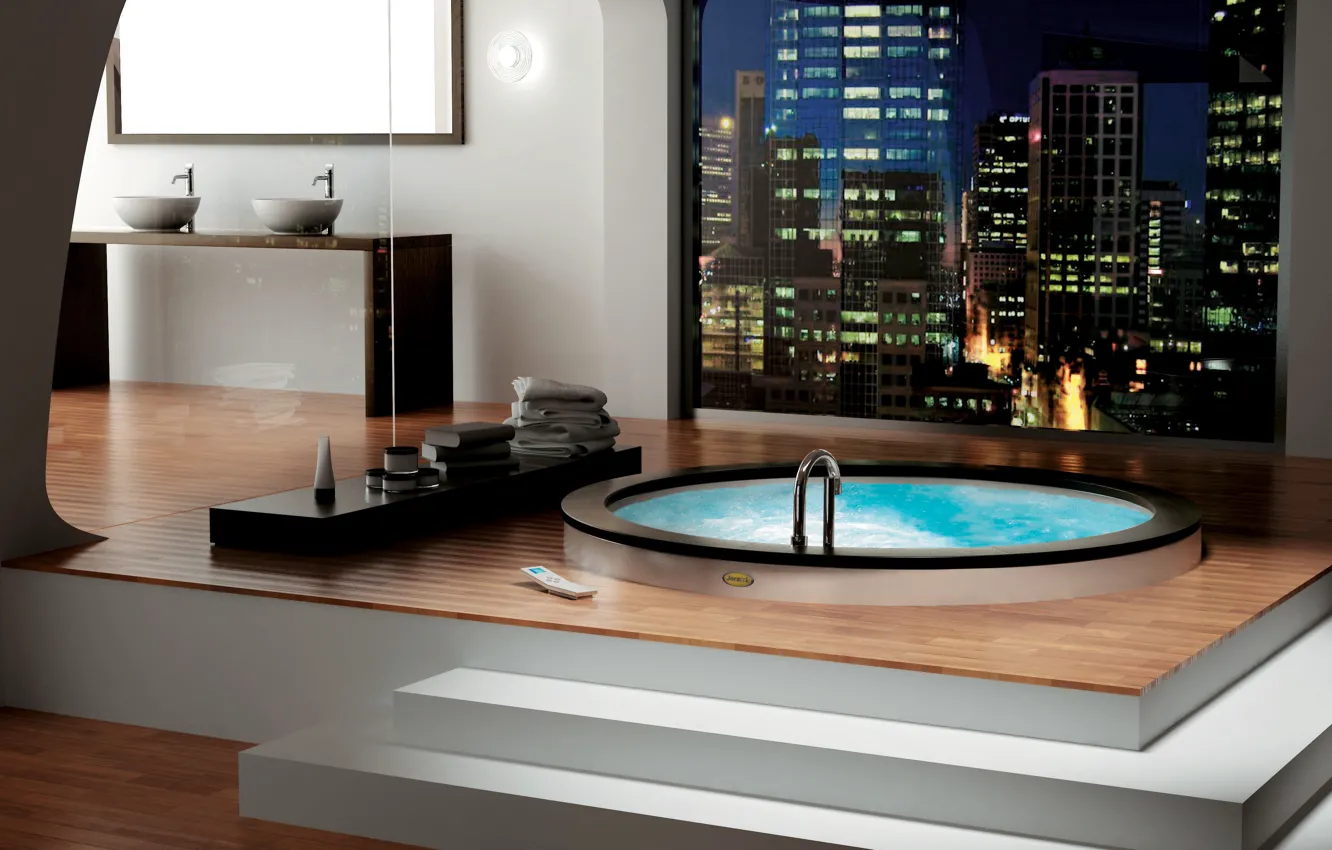 Photo wallpaper design, room, interior, bathroom, spa