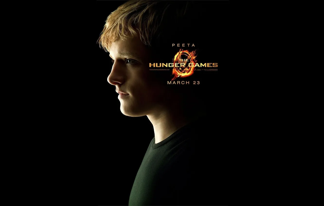 Photo wallpaper face, the hunger games, the hunger games, Josh Hutcherson, josh hutcherson