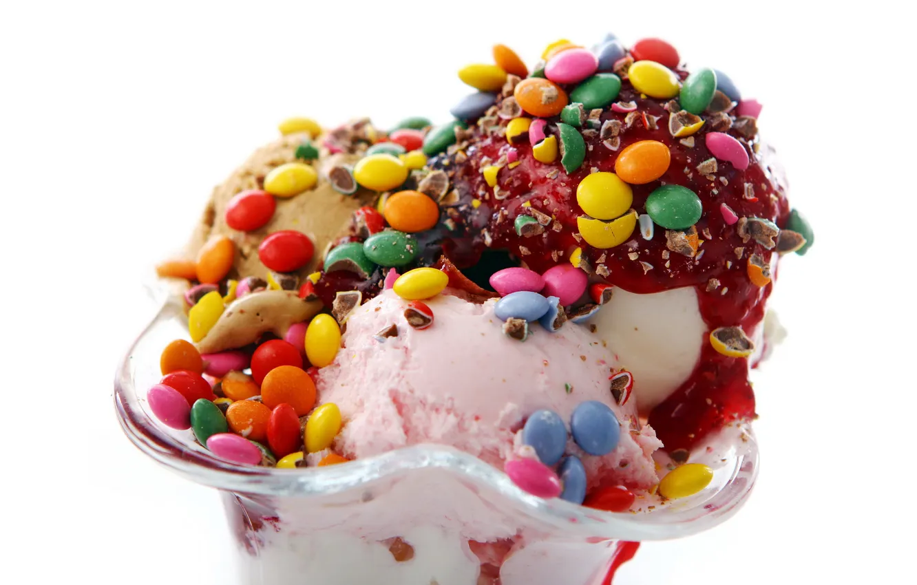 Photo wallpaper ice cream, dessert, sweet, chocolate, sweet, dessert, ice cream, candy