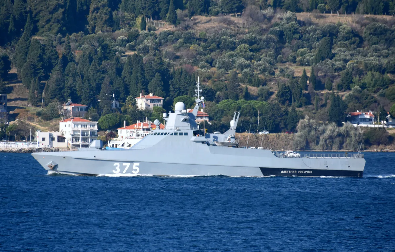 Photo wallpaper ship, The Bosphorus, patrol, Dmitry ROGACHEV
