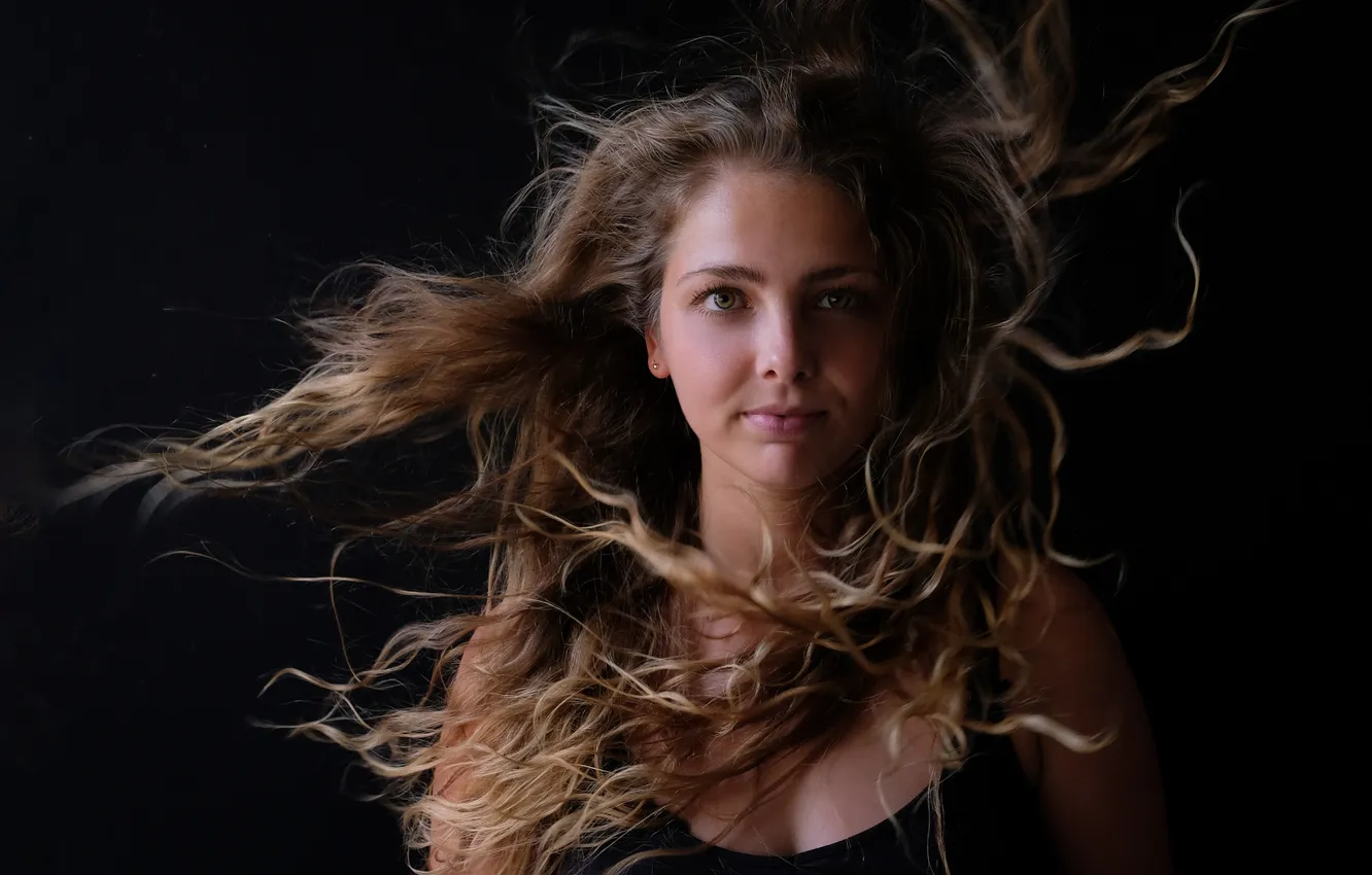 Photo wallpaper look, girl, hair