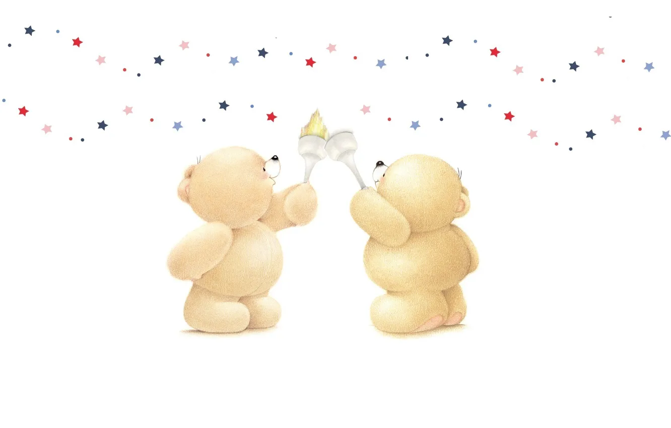 Photo wallpaper lights, mood, sport, art, Olympics, bear, torch, children's