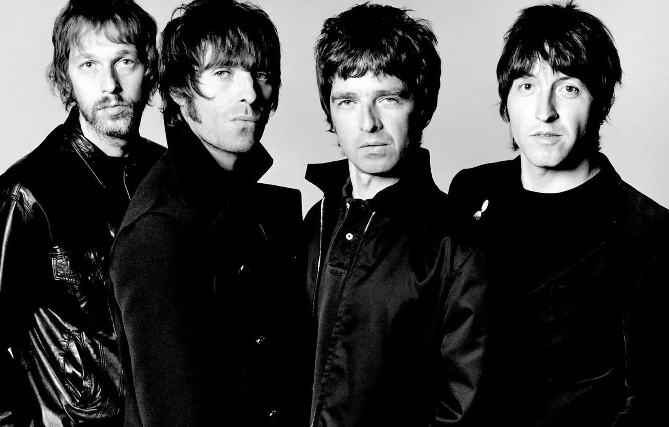 Photo wallpaper group, rock, Oasis, Noel Gallagher, Liam Gallagher