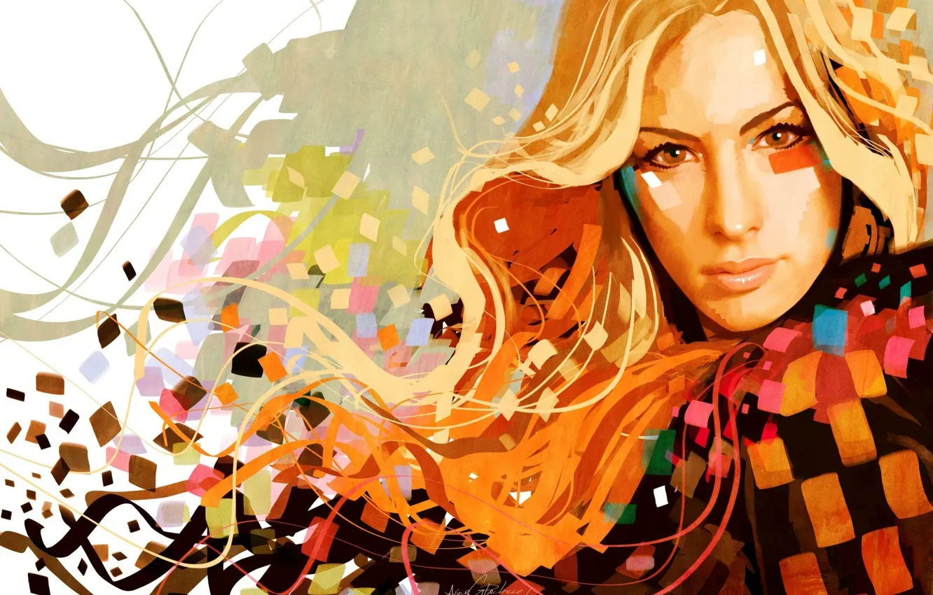 Photo wallpaper graphics, color, portrait, blonde