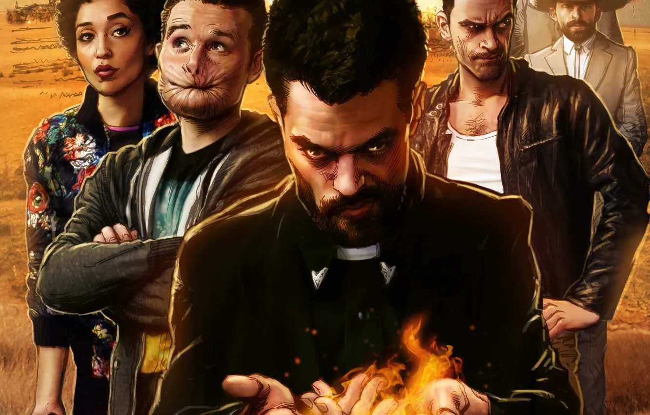 Photo wallpaper Hell, gun, weapon, dead, man, angel, vampire, death