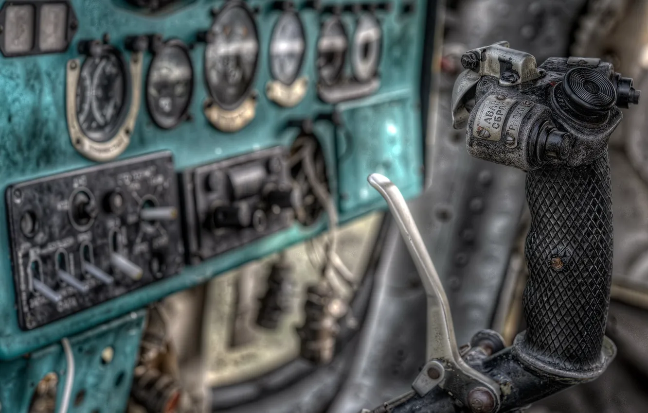 Photo wallpaper cabin, the plane, the wheel