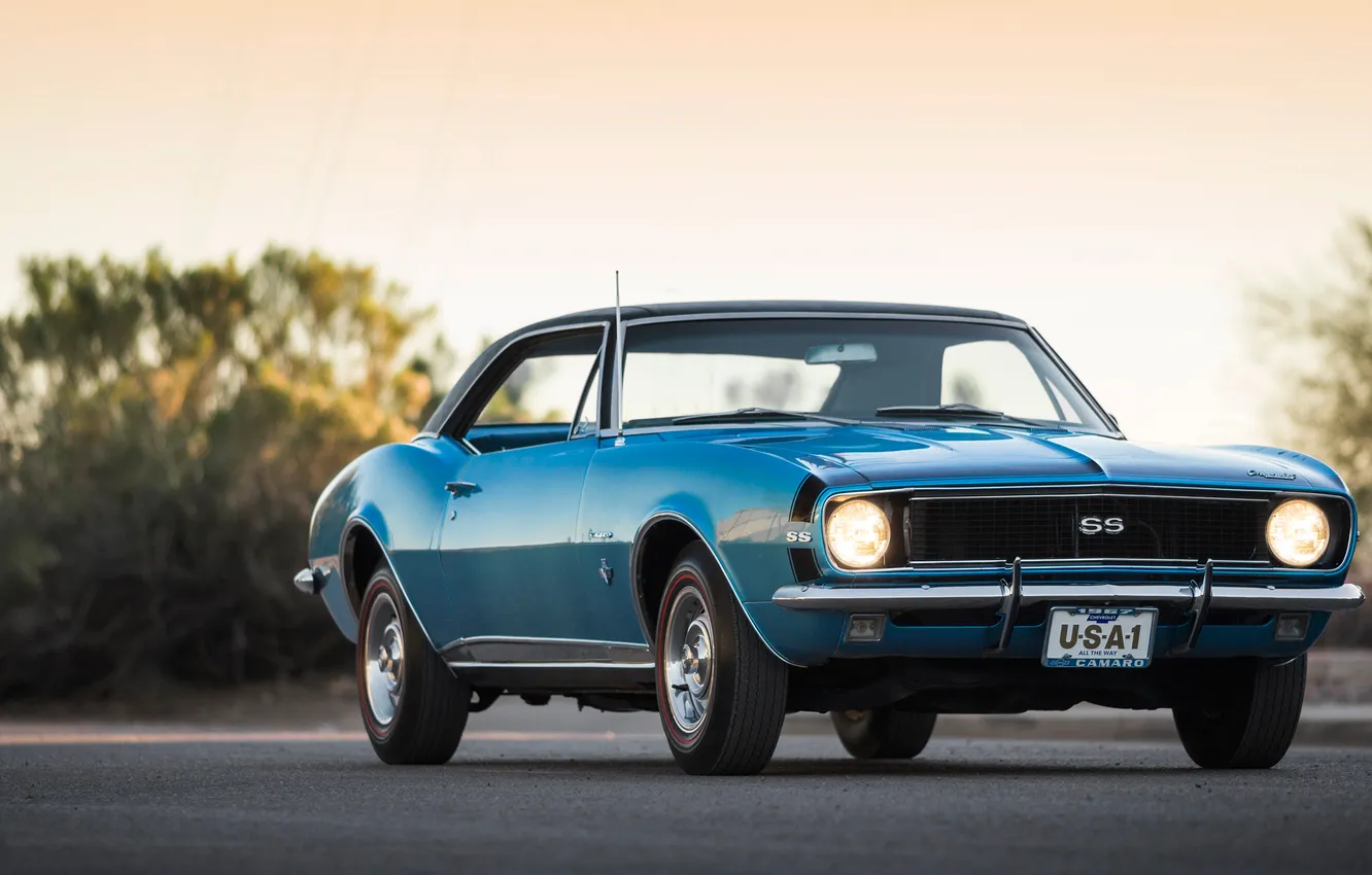 Photo wallpaper Chevrolet, Classic, retro, 1967 Chevrolet Camaro SS