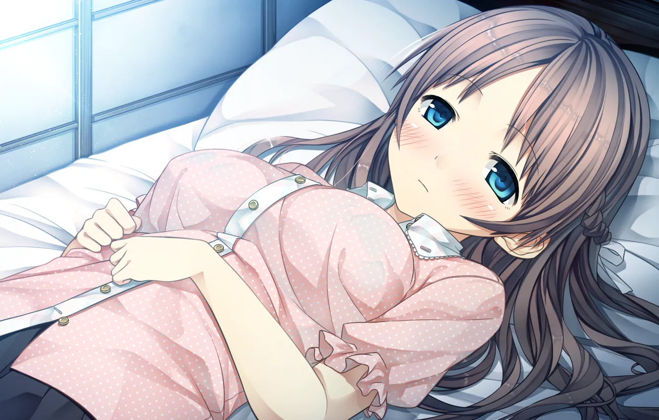 Photo wallpaper girl, art, embarrassment, monobeno, monobeno.