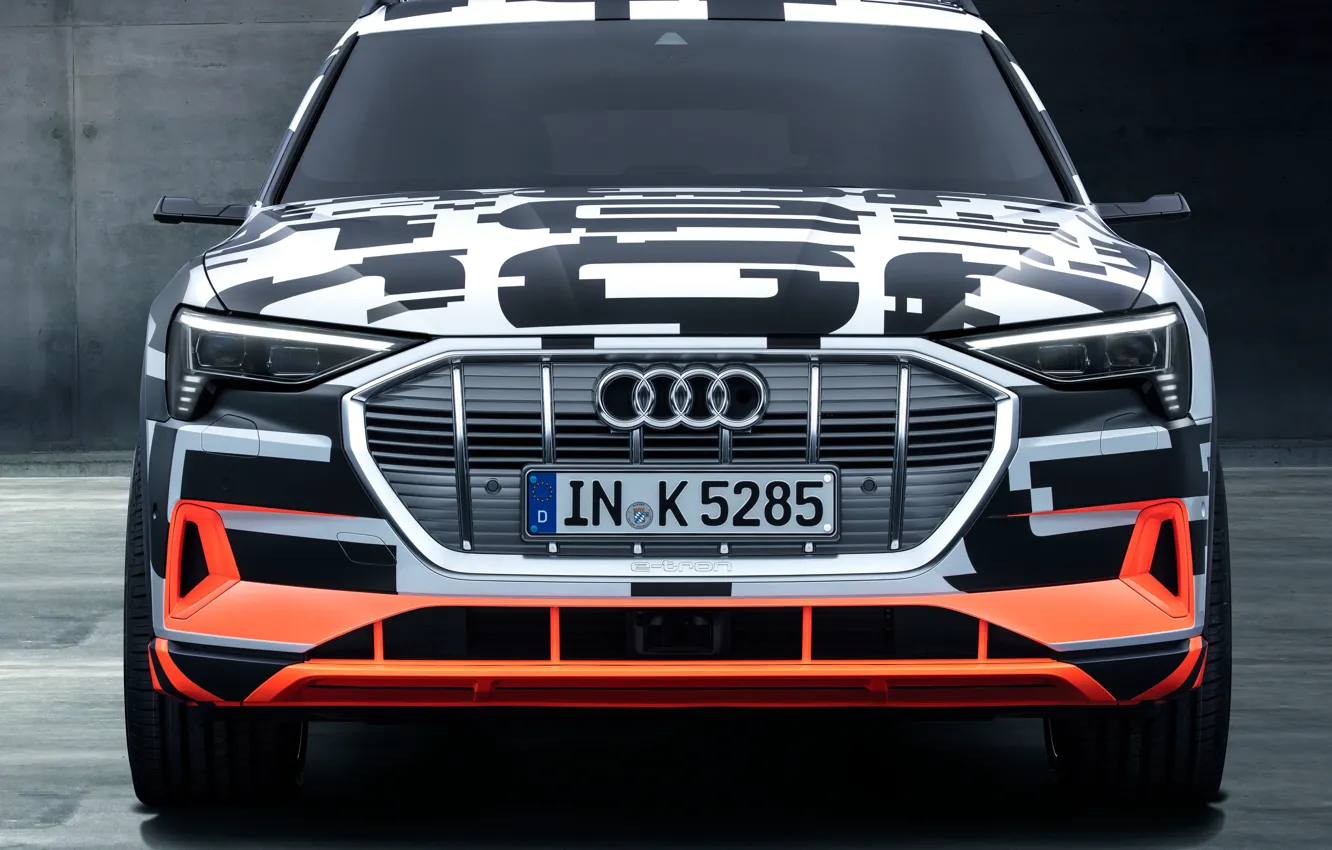 Photo wallpaper Audi, Prototype, front view, 2018, electric, E-Tron