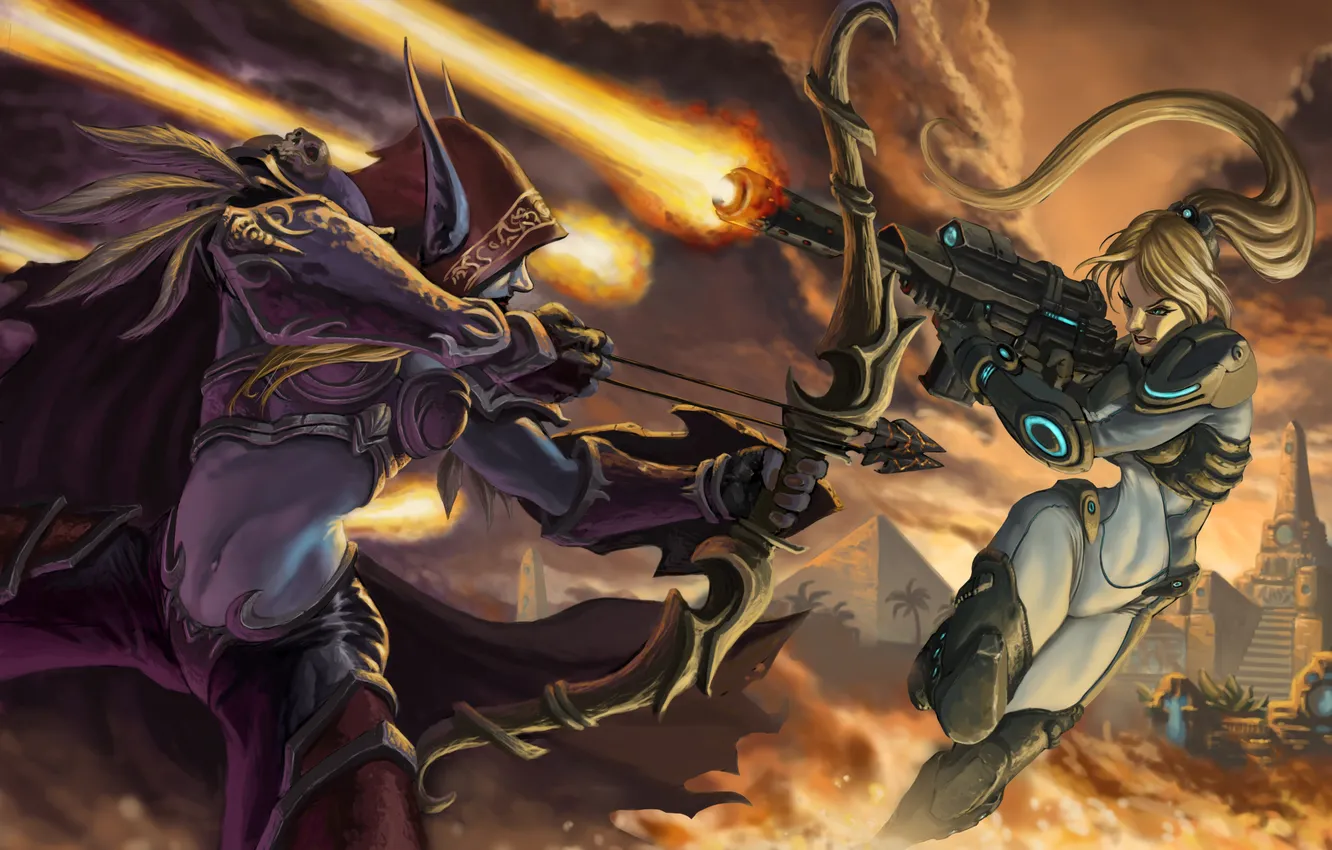 Photo wallpaper Blizzard, warcraft, Nova, Sylvanas, Heroes of the Storm, nova terra, starraft