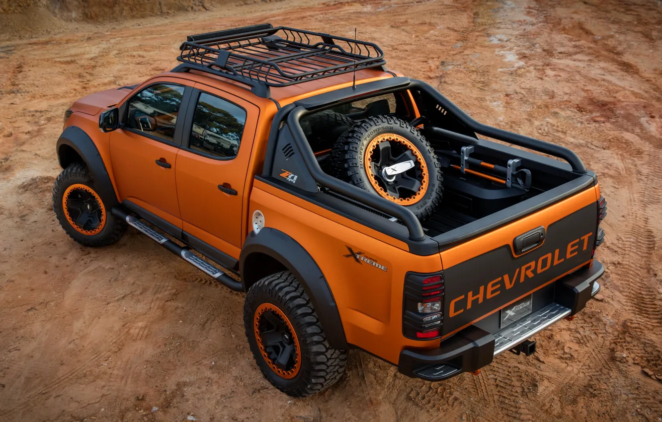 Photo wallpaper Chevrolet, pickup, 4x4, Colorado, Z71, 2016, Xtreme Concept, cargo Bay