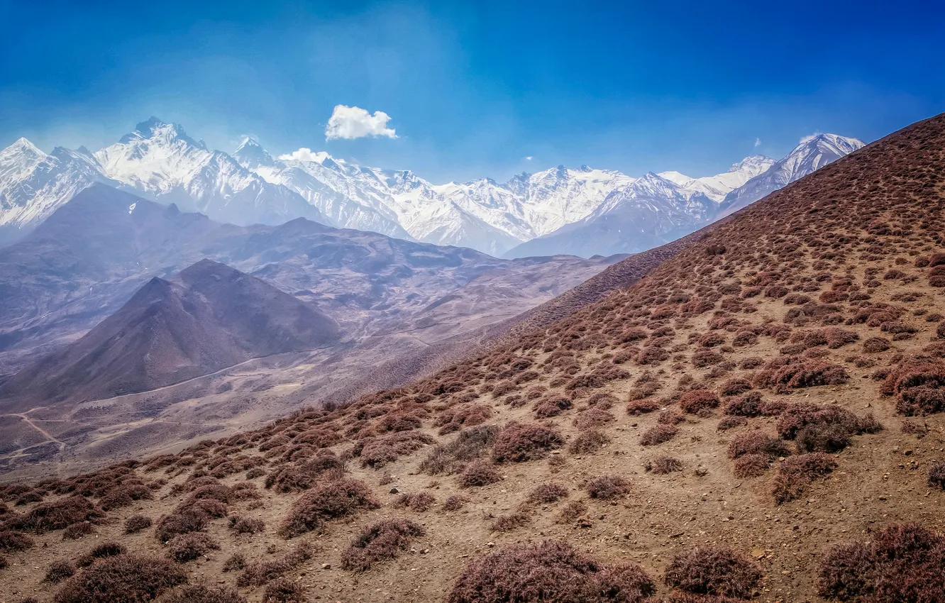 Photo wallpaper landscape, mountains, Nepal, Nepal