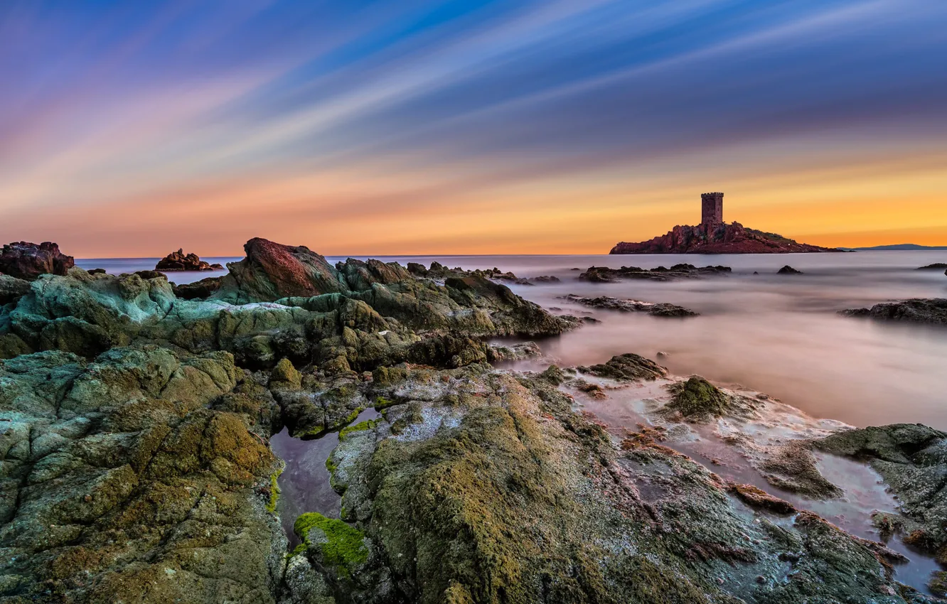 Photo wallpaper rocks, France, Le Dramont, Cap Dramont