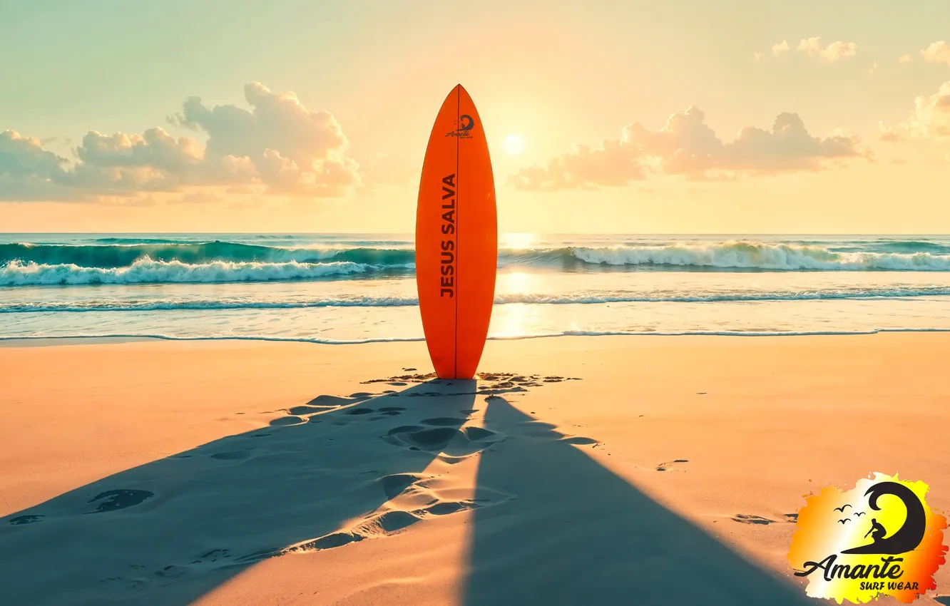 Photo wallpaper logo, surf, LOVER, Prancha