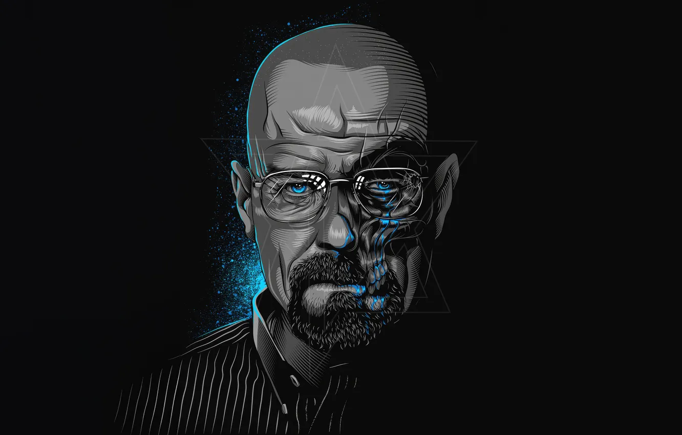 Photo wallpaper dark, Breaking Bad, Minimalism, Walter White
