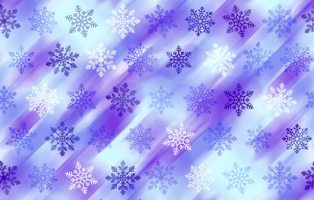 Photo wallpaper winter, snowflakes, strip, pattern, new year, blur, texture, Christmas