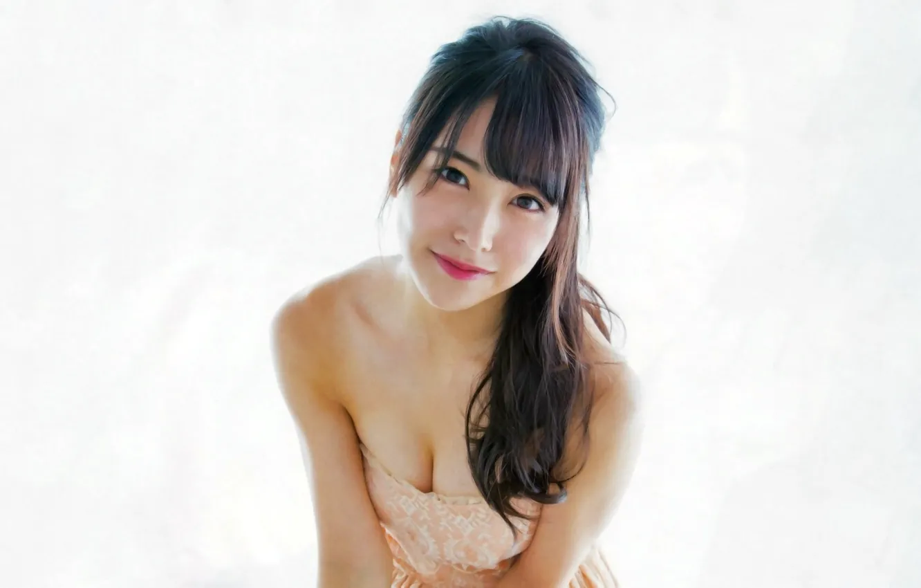 Photo wallpaper girl, sexy, cleavage, long hair, dress, boobs, beautiful, pretty