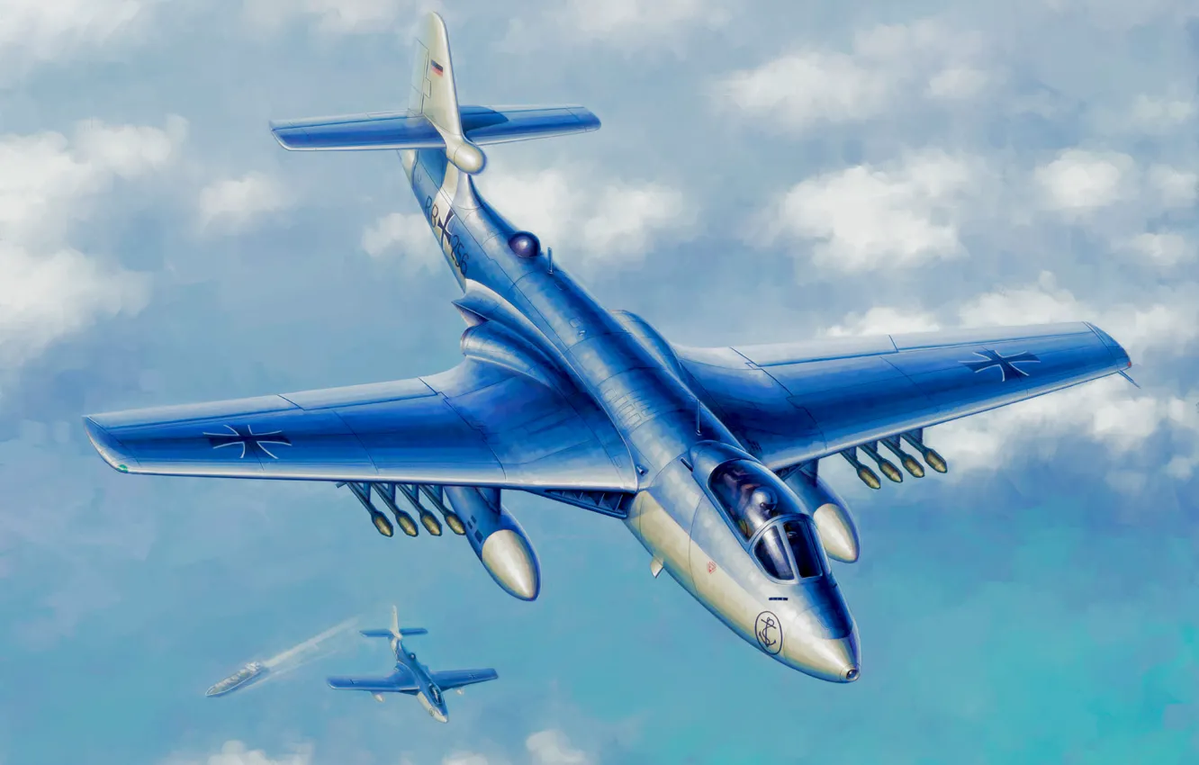 Photo wallpaper art, airplane, painting, aviation, Hawker Seahawk