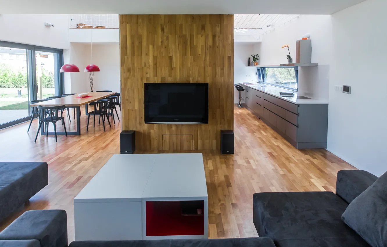 Photo wallpaper interior, villa, living space
