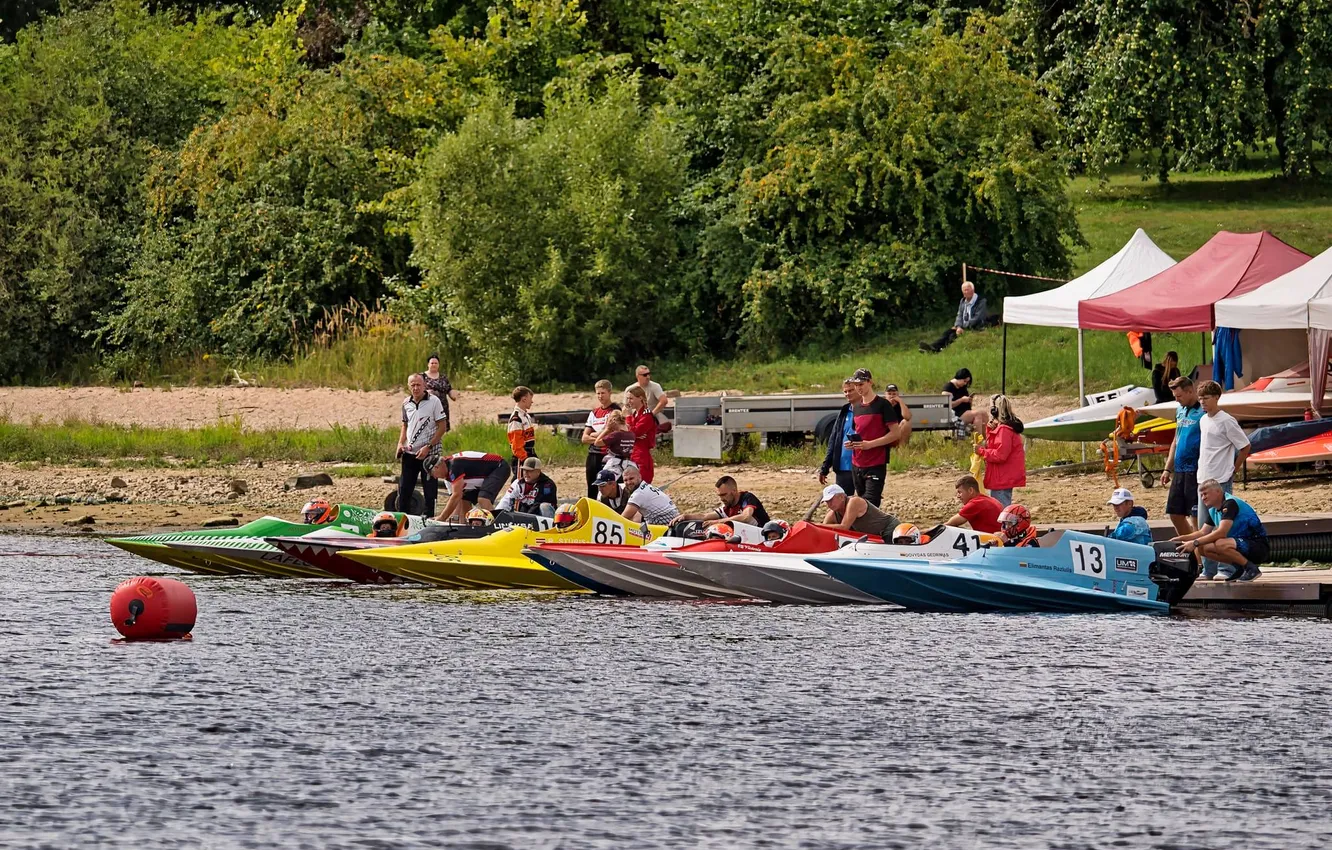 Photo wallpaper race, boat, speed