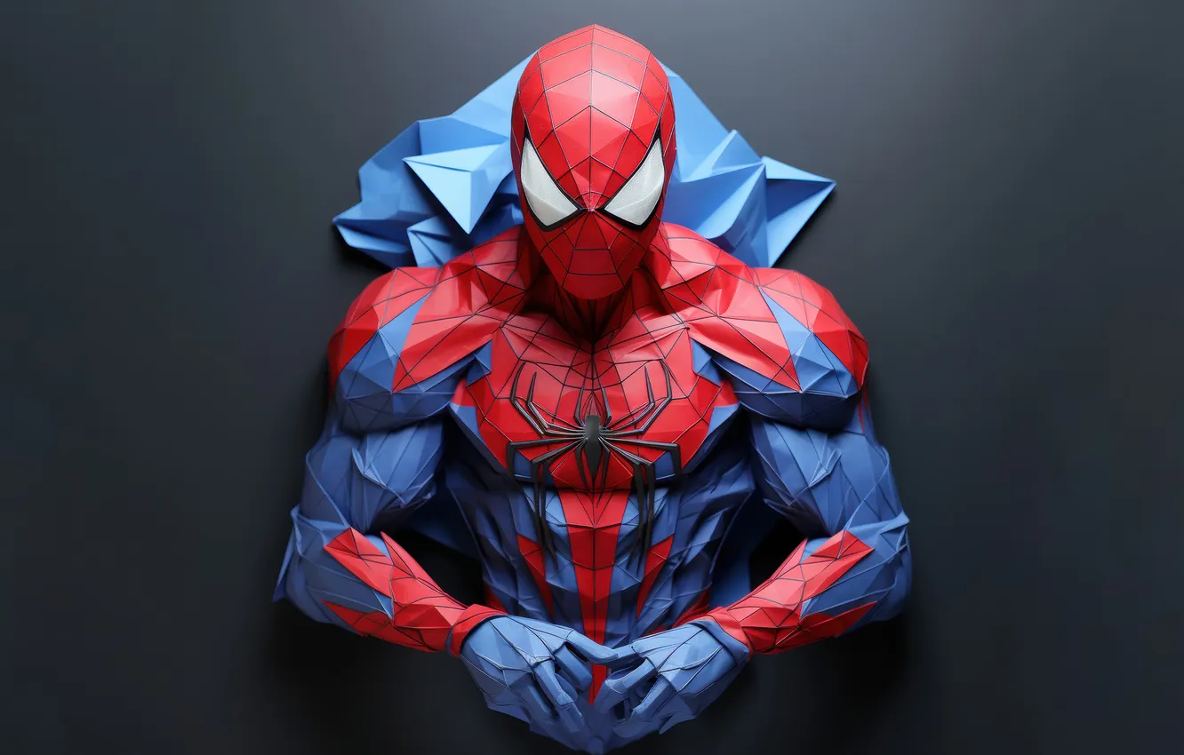 Photo wallpaper abstract, marvel, superhero, spiderman