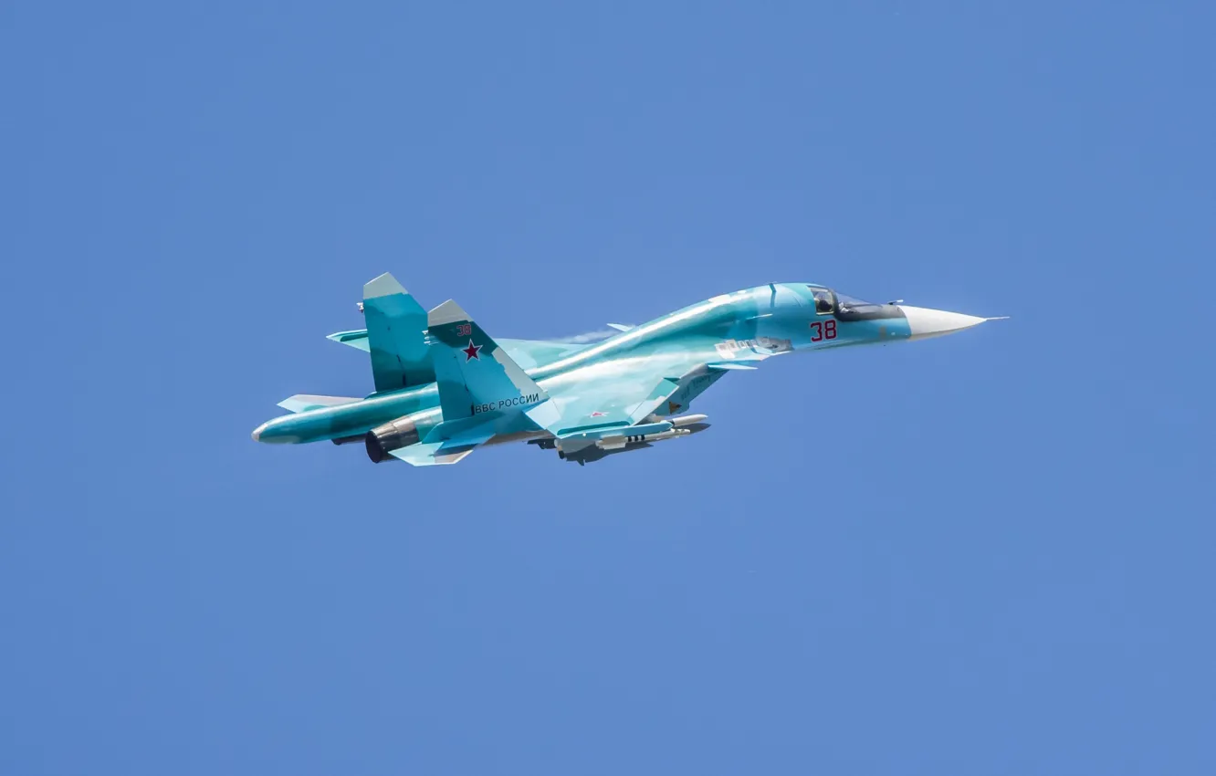 Photo wallpaper flight, fighter, bomber, Su-34