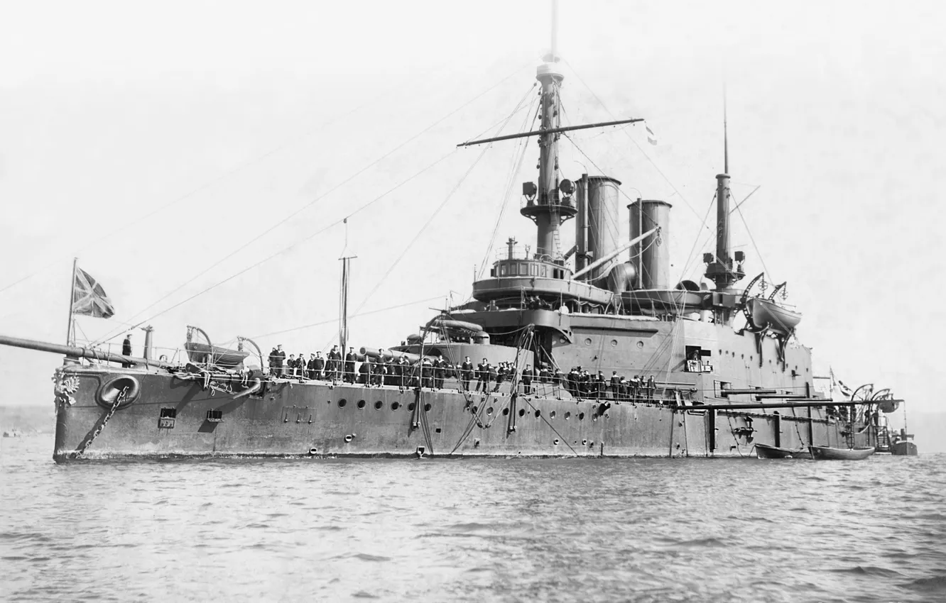 Photo wallpaper dreadnought, battleship, squadron, Three Saints
