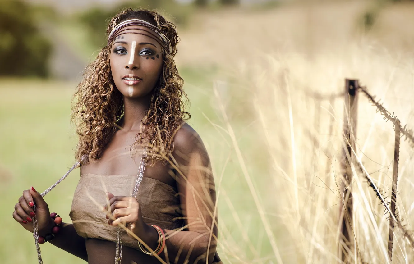 Photo wallpaper beautiful, portrait, african