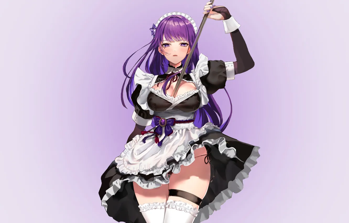 Photo wallpaper girl, sword, hot, sexy, boobs, anime, pretty, breasts