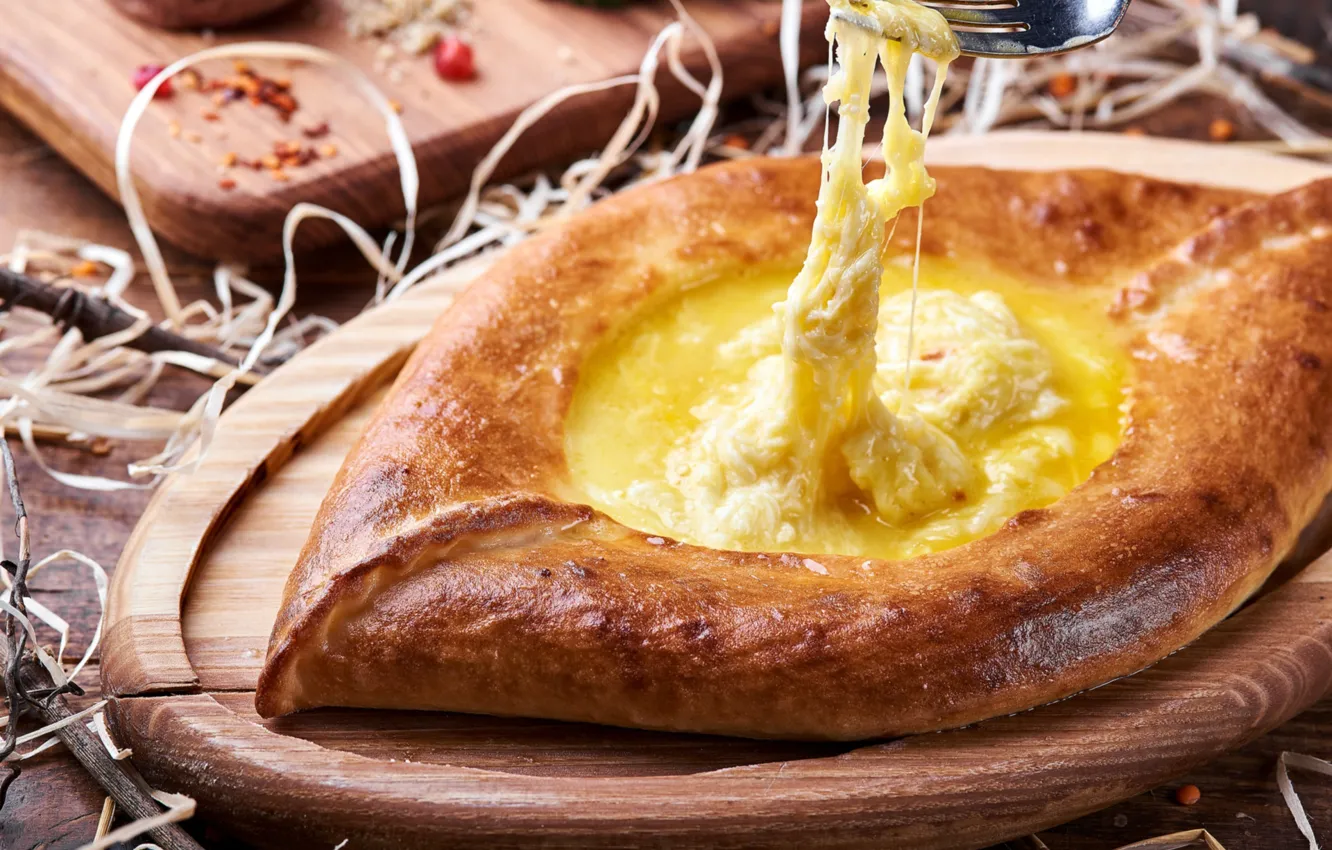 Photo wallpaper cheese, cakes, khachapuri
