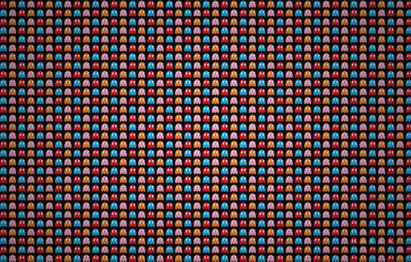 Photo wallpaper background, Pacman, Ghosts, cult game