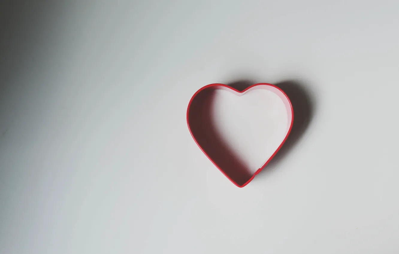 Photo wallpaper heart, shadow, form