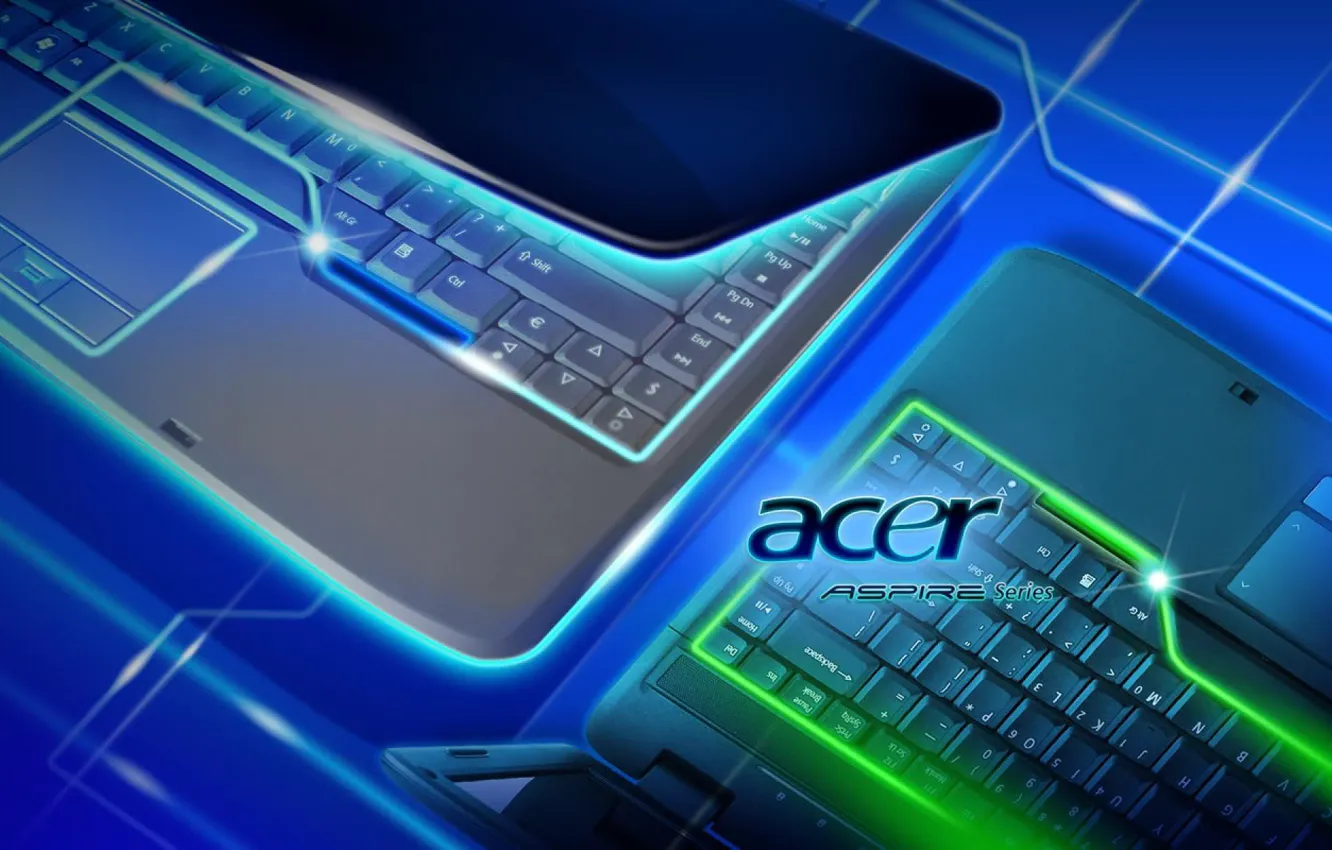 Photo wallpaper laptop, brand, Acer, aspire