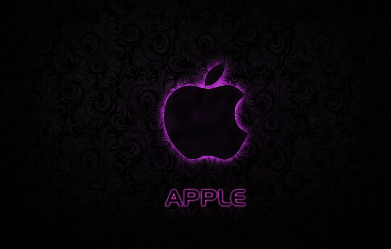 Photo wallpaper apple, logo, texture, pink, hi-tech