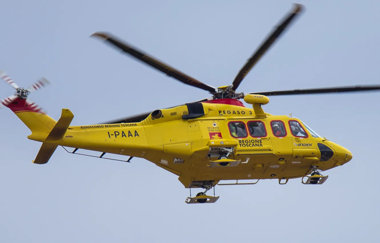 Photo wallpaper helicopter, yellow, yellow, aviation, helicopter