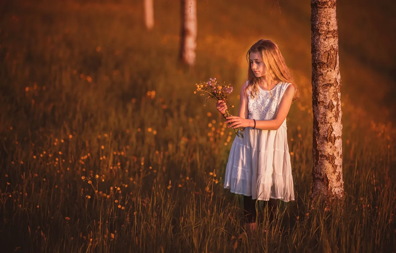 Photo wallpaper summer, light, girl