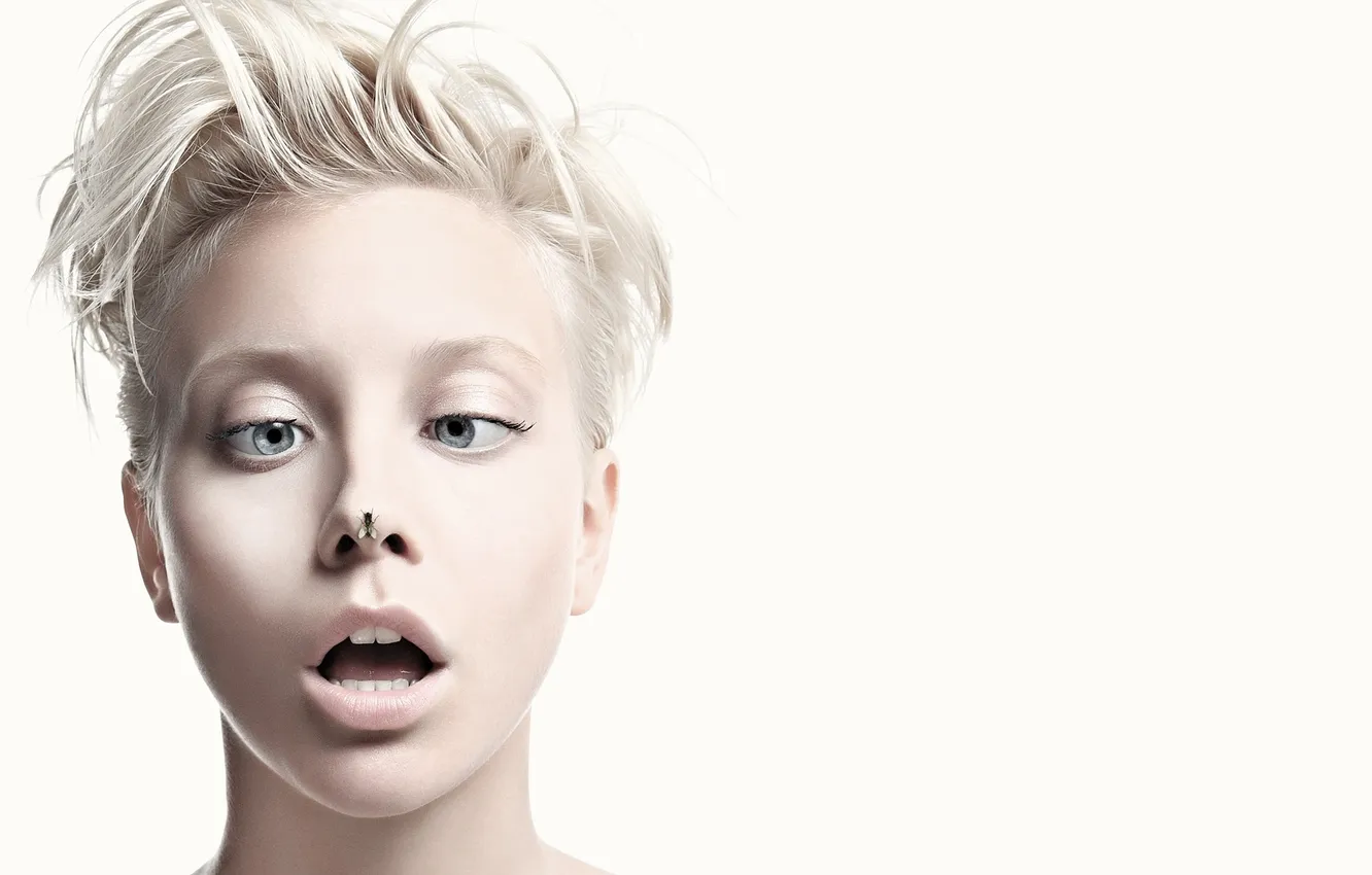 Photo wallpaper look, girl, fly