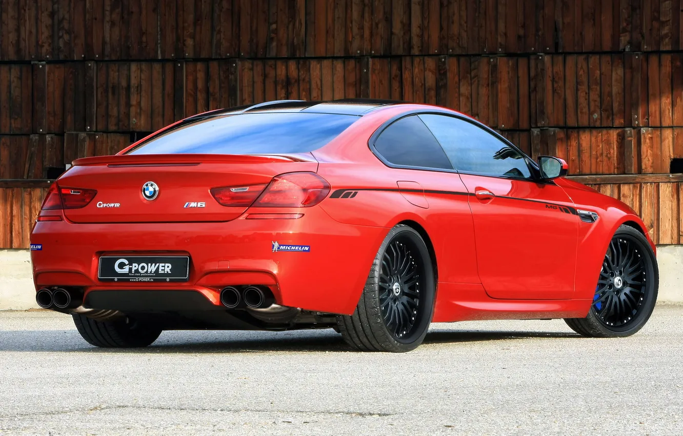 Photo wallpaper red, BMW, BMW, G-Power, Coupe, back