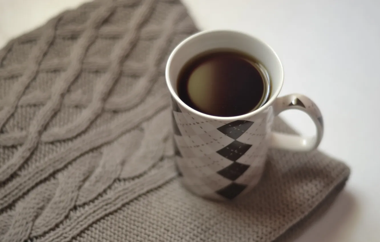 Photo wallpaper winter, heat, coffee, Cup, cozy
