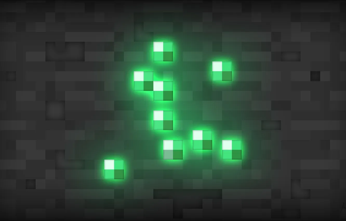 Photo wallpaper minecraft, emerald, minecraft, emerald