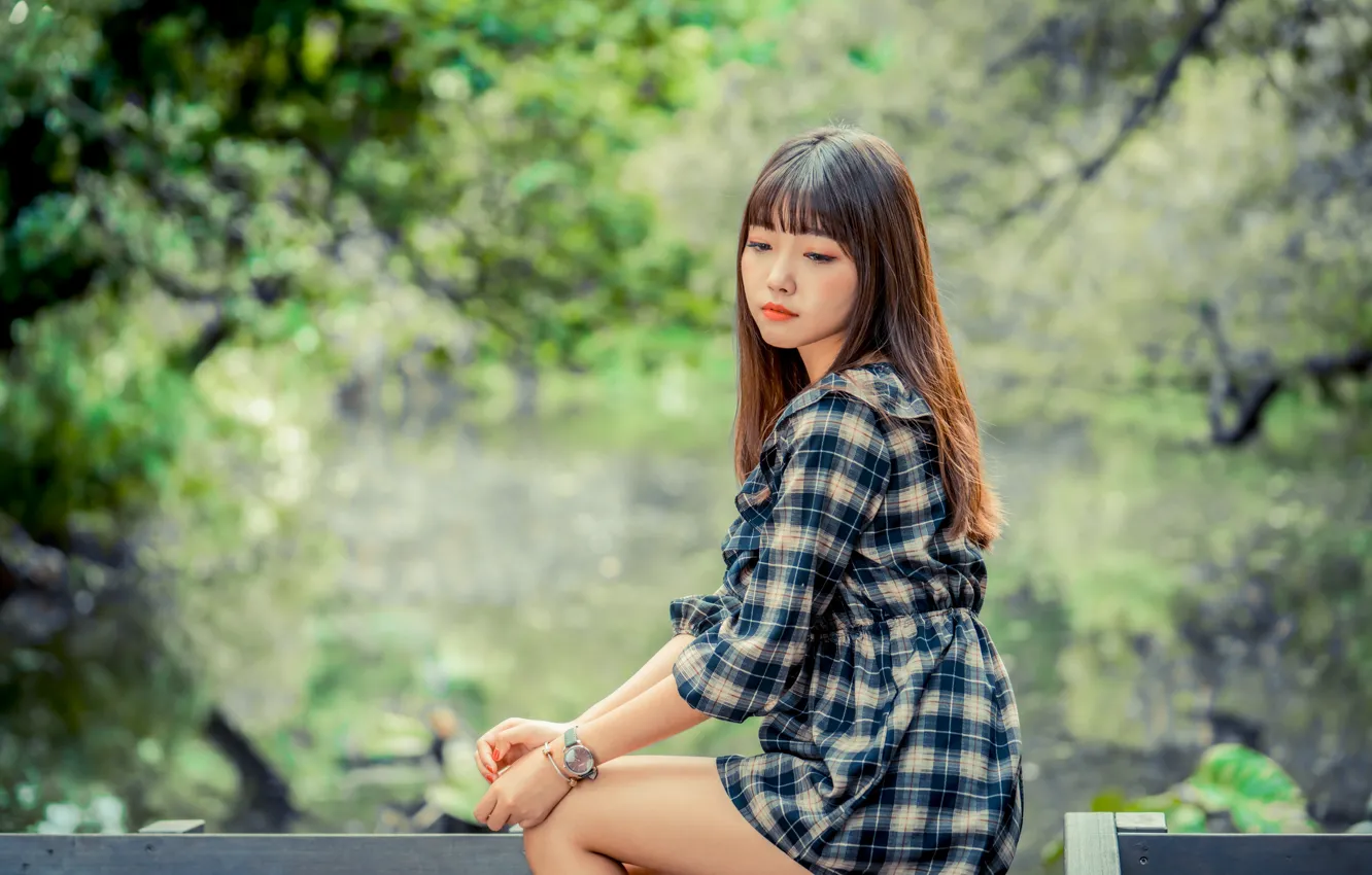 Photo wallpaper girl, Asian, cutie