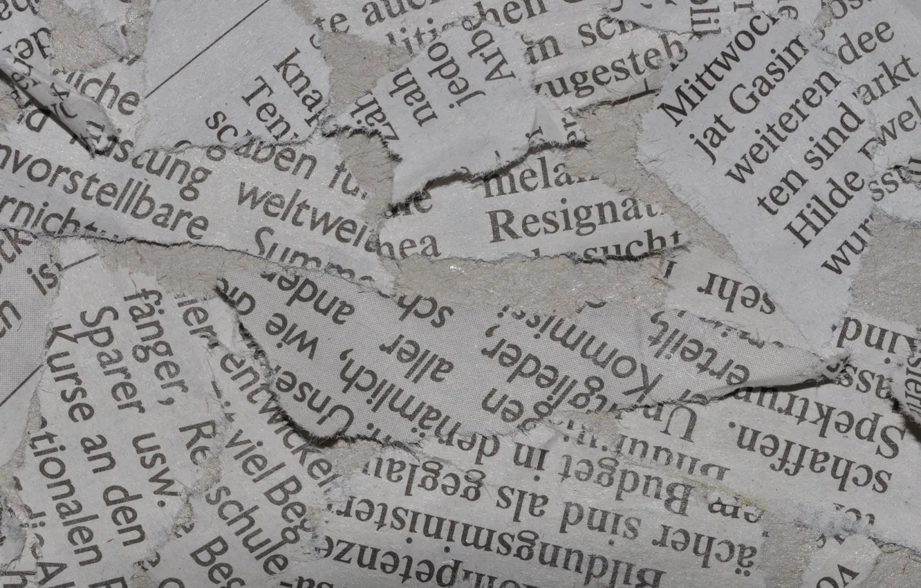 Photo wallpaper newspaper, mint, piece