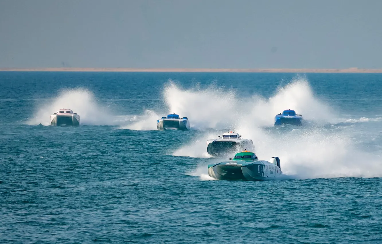 Photo wallpaper race, boat, speed