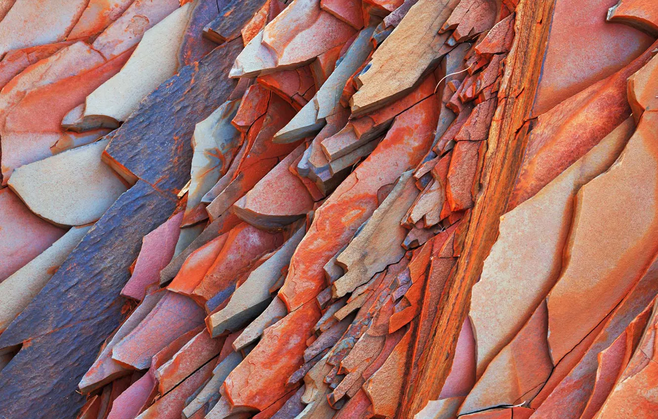 Photo wallpaper stones, rocks, Australia, layer, National Park Karijini