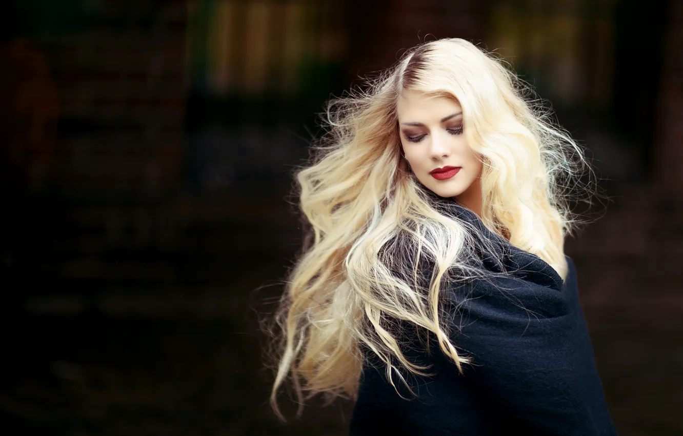 Photo wallpaper girl, face, woman, hair, portrait, beauty, blonde, long hair