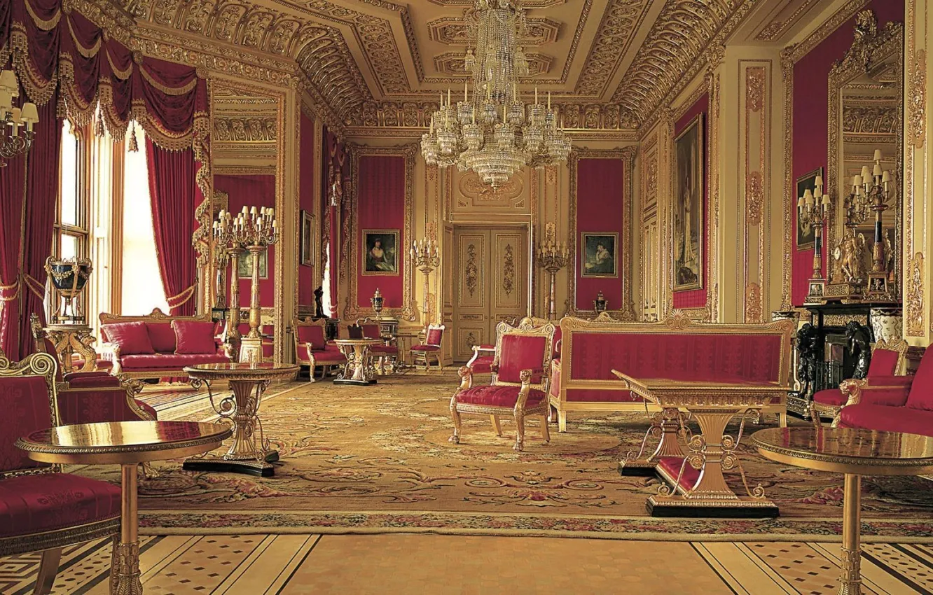 Photo wallpaper design, style, castle, furniture, living room, Renaissance, Finesse