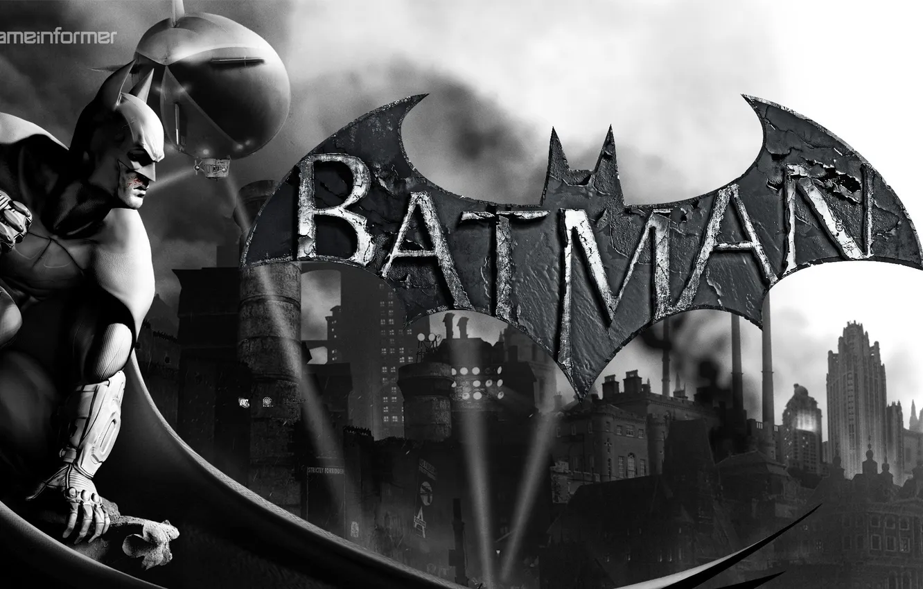 Photo wallpaper Batman, the dark knight, spotlight, Batman Arkham City