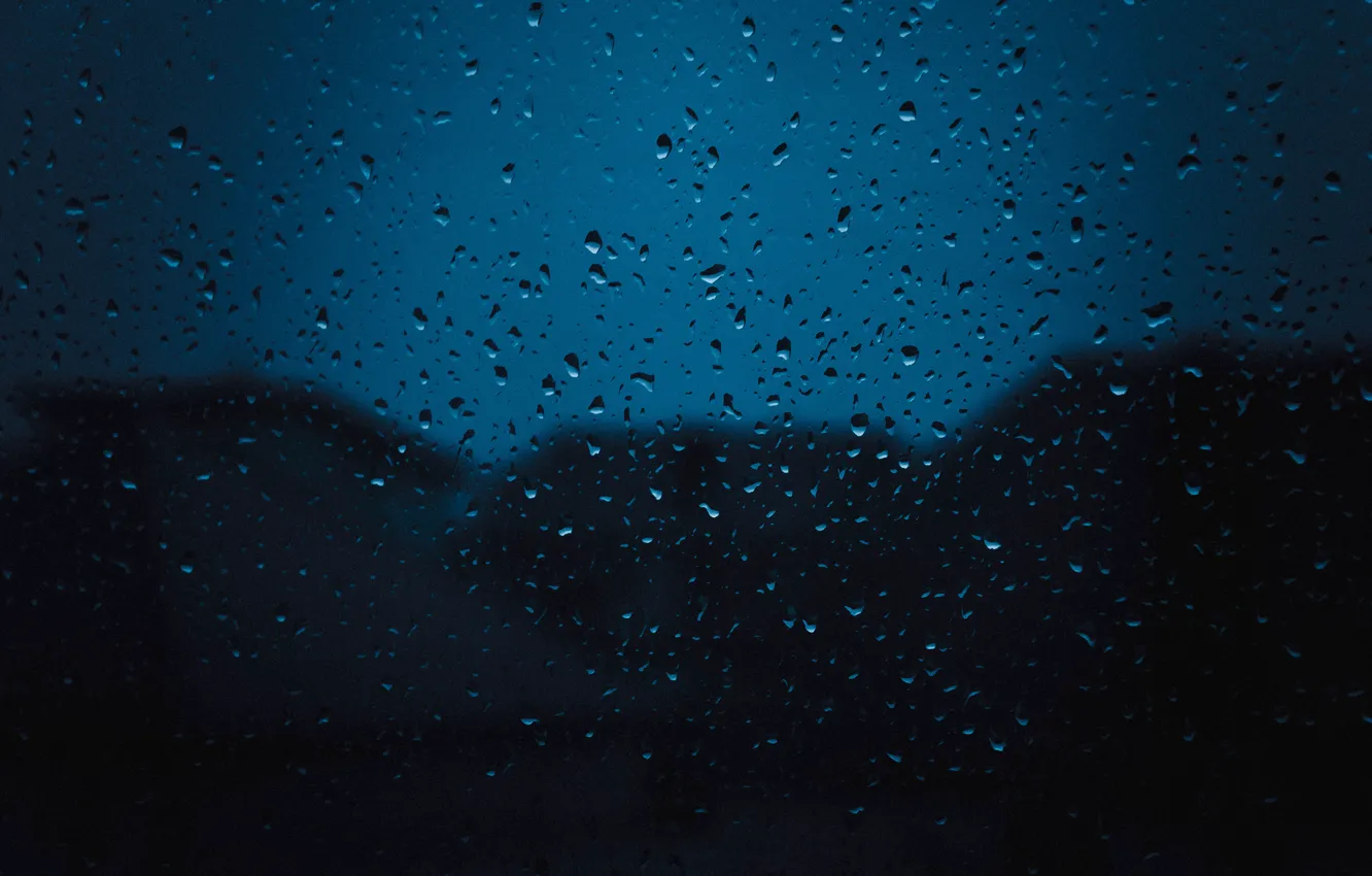 Photo wallpaper The evening, Rain, Darkness