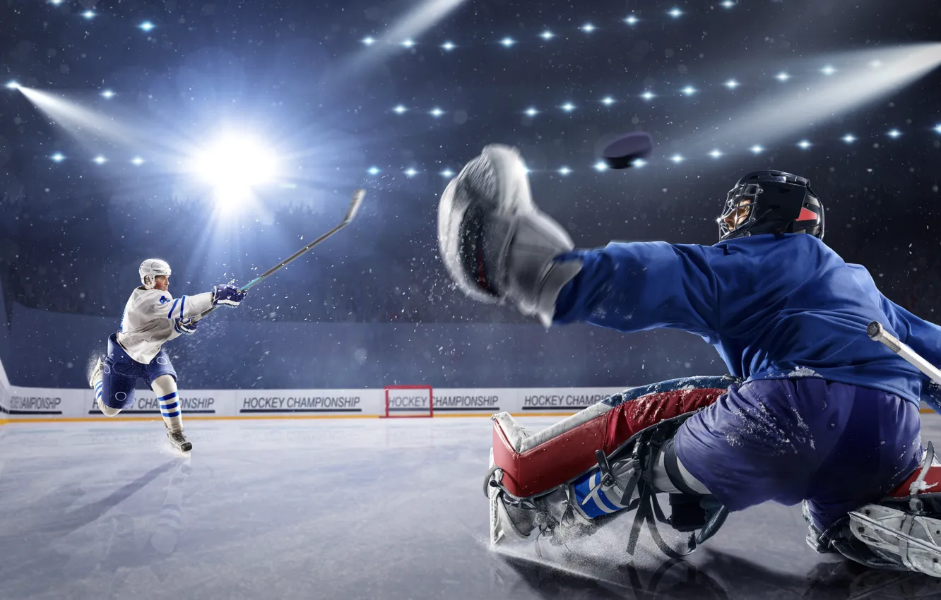 Photo wallpaper sport, male, rink, hockey, uniform